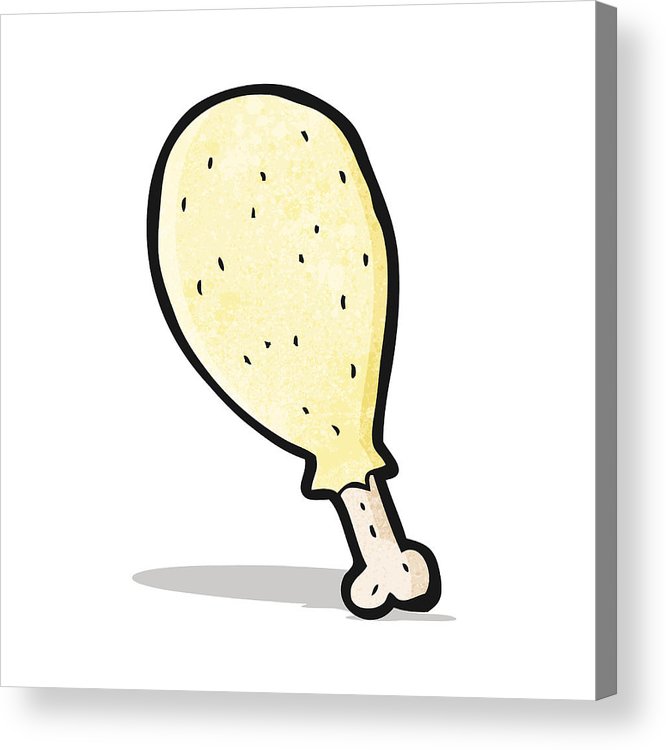 666x750 cartoon chicken leg acrylic print - Chicken Leg Drawing