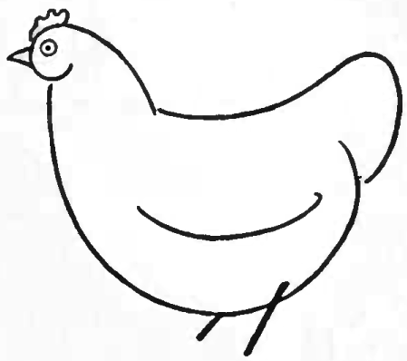 449x398 How To Draw Chickens Hens With Easy Step - Chicken Line Drawing