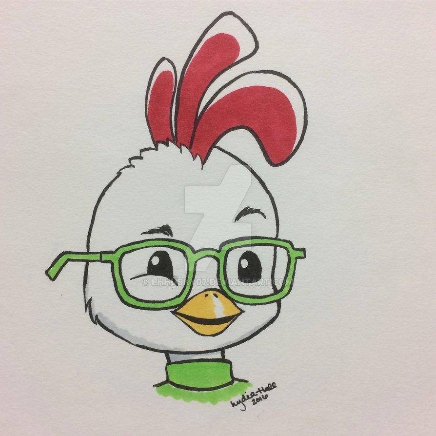 894x894 Disney Inks - Chicken Little Drawing