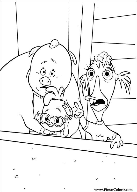 567x794 Drawings To Paint Colour Chicken Little - Chicken Little Drawing