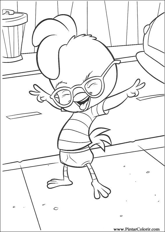 567x794 Drawings To Paint Colour Chicken Little - Chicken Little Drawing