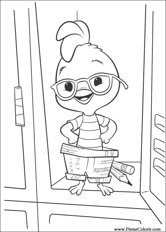 567x794 Drawings To Paint Colour Chicken Little - Chicken Little Drawing