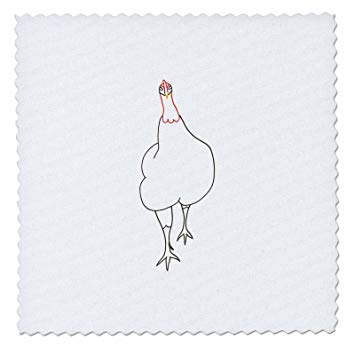 355x355 Qs Chicken Strutting Outline Art - Chicken Outline Drawing