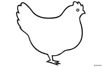 350x226 Chicken Outline Free Coloring Pages On Art Coloring Pages - Chicken Outline Drawing