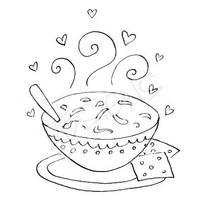 400x400 Chicken Soup Clipart Alphabet Soup - Chicken Soup Drawing