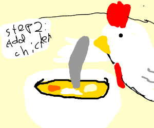 300x250 chicken making chicken soup drawing - Chicken Soup Drawing