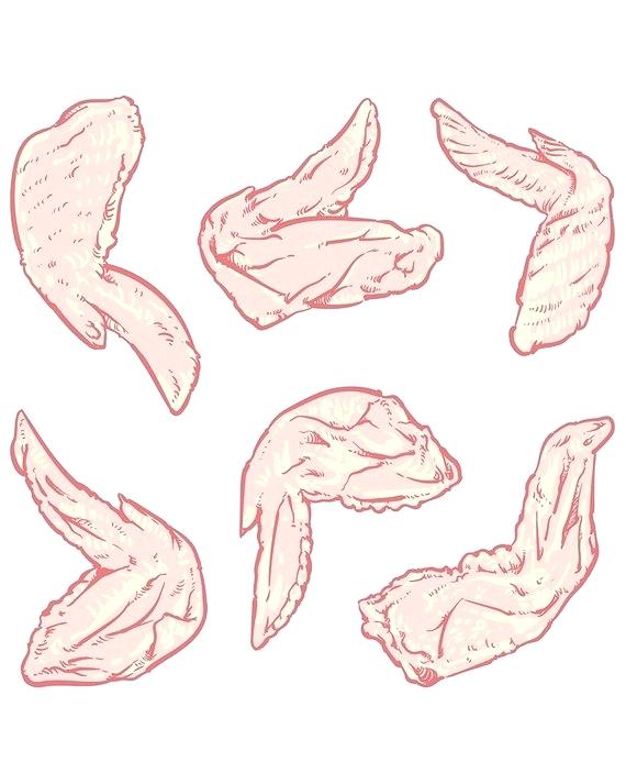 570x713 chicken wing drawing anjie - Chicken Wing Drawing
