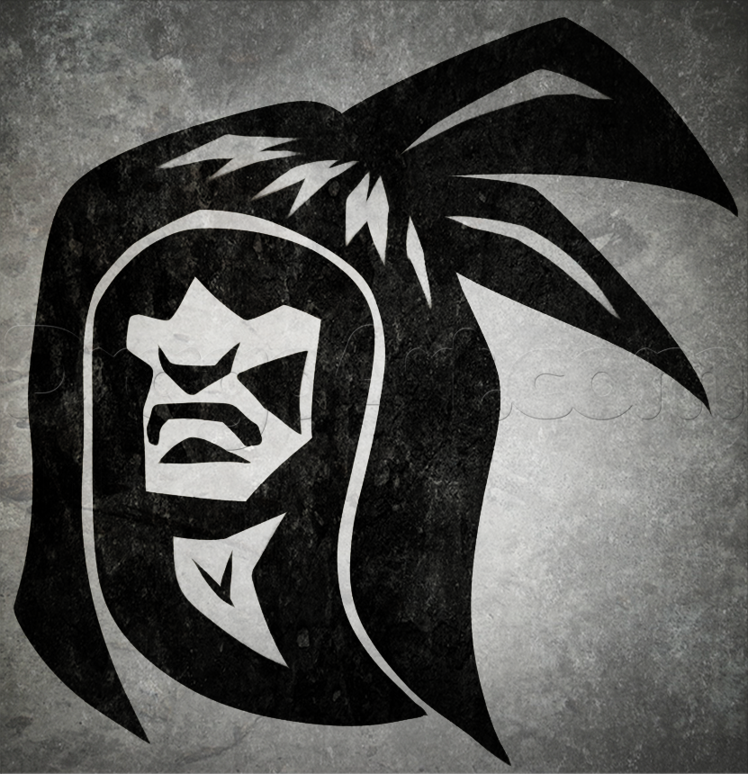 831x860 how to draw a tribal indian chief, step - Chief Drawing