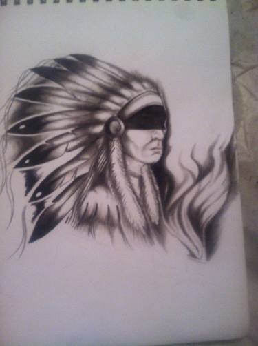 375x502 native american chief drawing - Chief Drawing