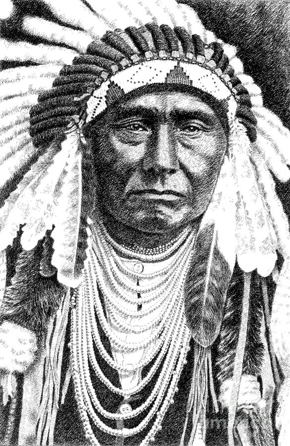 585x900 chief joseph drawing - Chief Drawing