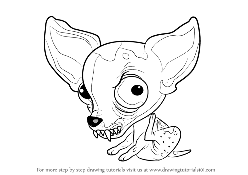 800x565 Learn How To Draw Chucky Chihuahua From The Ugglys Pet Shop - Chihuahua Drawing