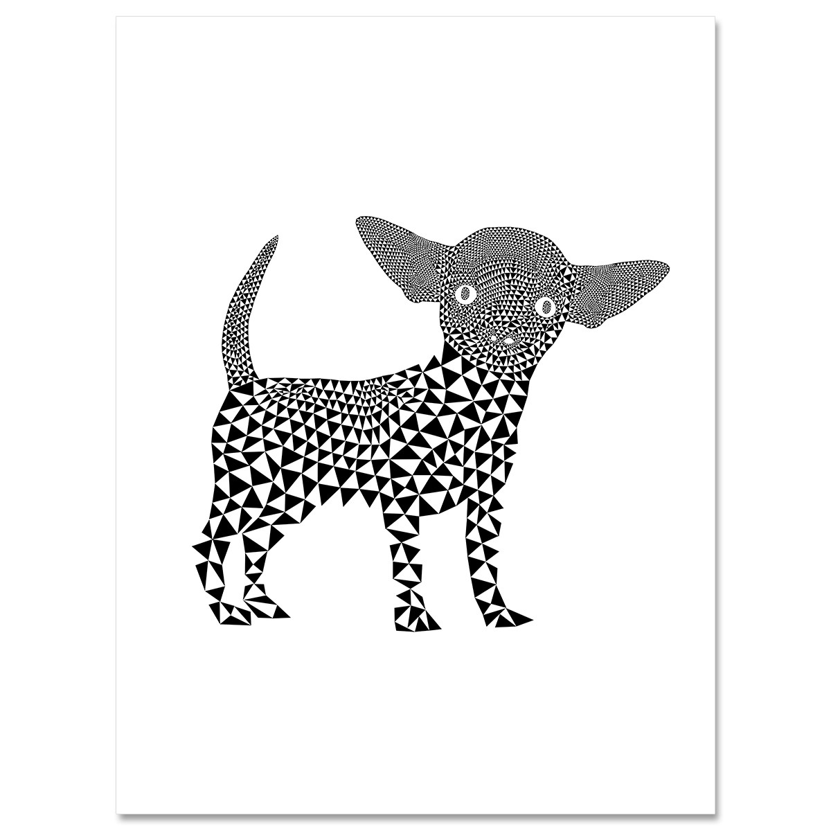 1200x1200 chihuahua cool little dog studio caro lines posters and prints - Chihuahua Line Drawing
