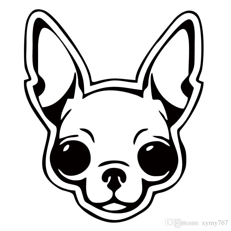 800x800 acheter beau chien stickers chihuahua chien vinyle - Chihuahua Line Drawing