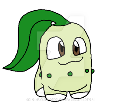 400x356 Chikorita Drawn With A Drawing Board - Chikorita Drawing