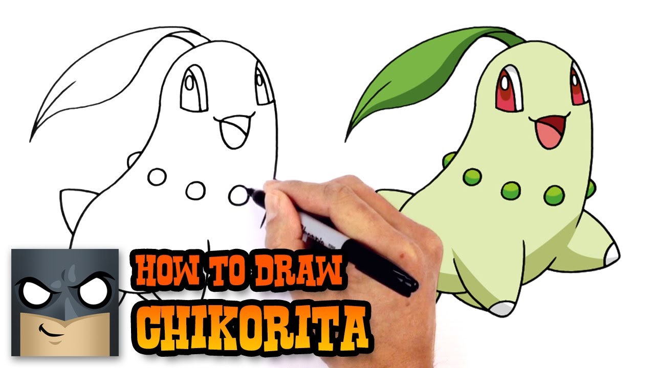 1280x720 How To Draw Pokemon Chikorita - Chikorita Drawing