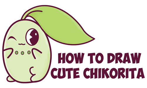 500x300 How To Draw Chikorita Archives - Chikorita Drawing