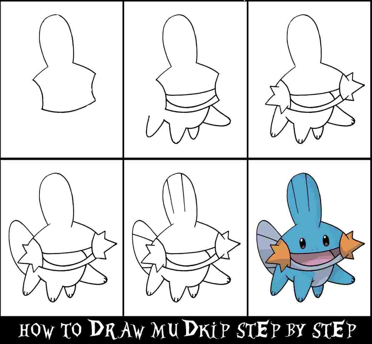 1264x1170 Pokemon In Easy Step - Chikorita Drawing