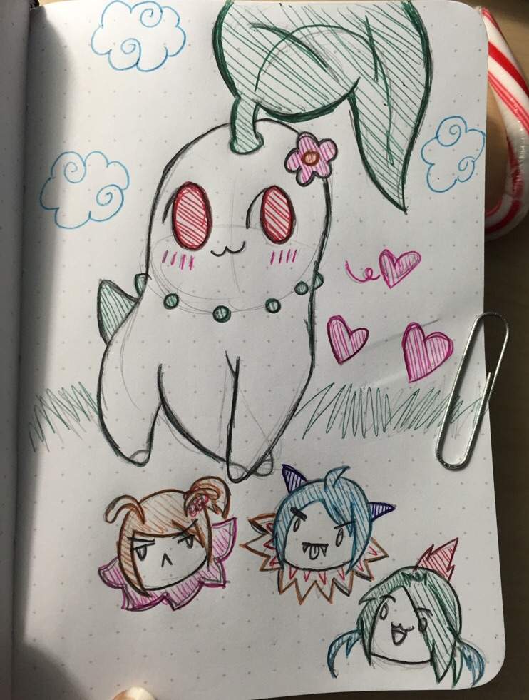 742x981 Drawing! Amino - Chikorita Drawing