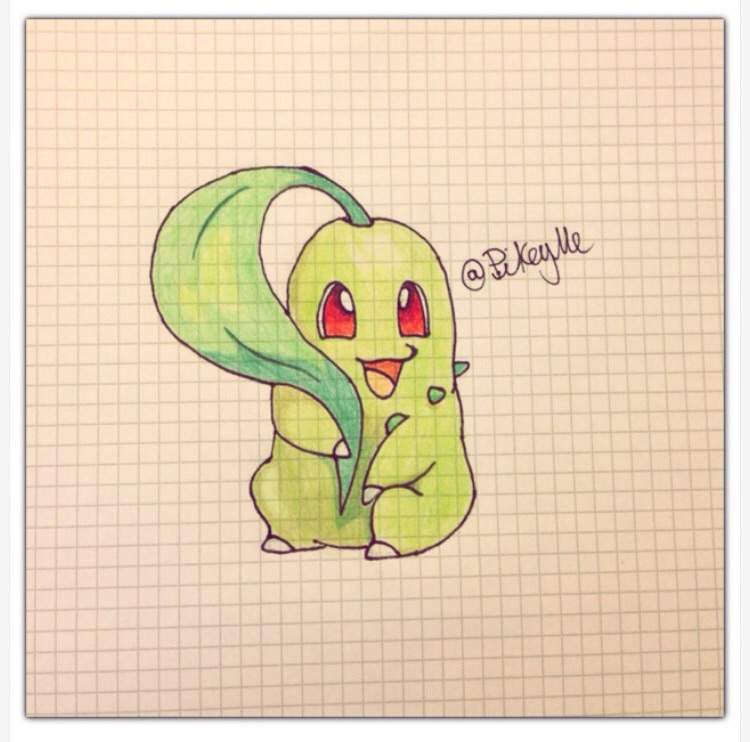 750x742 Chikorita Drawing Amino - Chikorita Drawing