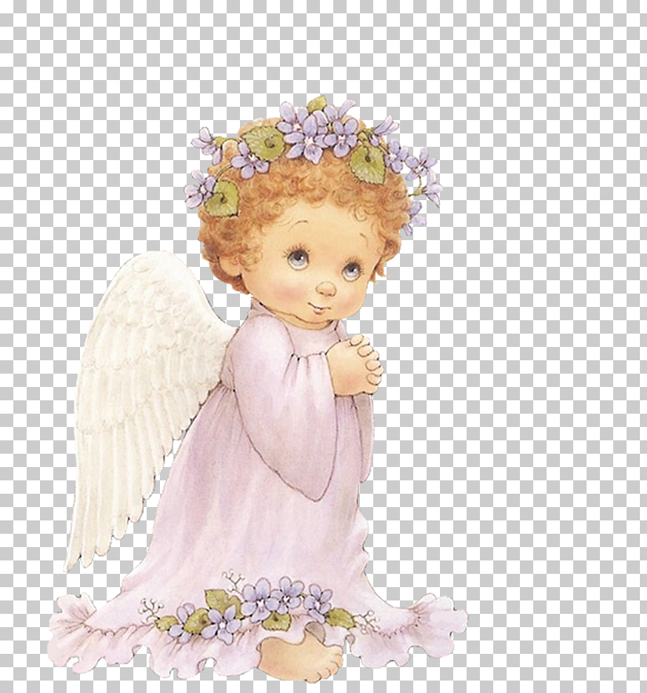 728x779 angel drawing cute angel with purple flowers free angel - Child Angel Drawing