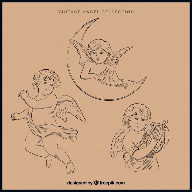 626x626 Angel Drawing Vectors, Photos And Free Download - Child Angel Drawing