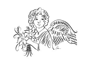 300x212 Child Angel Drawings - Child Angel Drawing