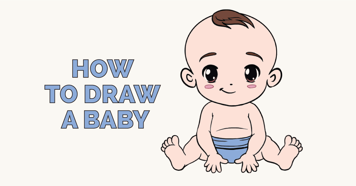 1200x628 How To Draw A Baby In A Few Easy Steps Easy Drawing Guides - Child Cartoon Drawing