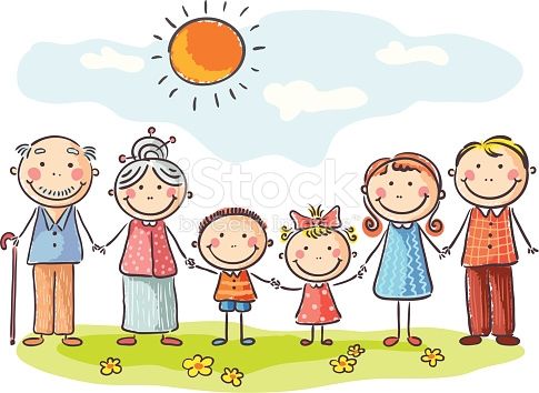 485x354 Child's Drawing Of A Happy Family Spending Time Outdoors No - Child Drawing Clipart