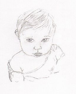 258x320 How To Draw A Child's Face People Art Drawings, Sketch - Child Face Drawing