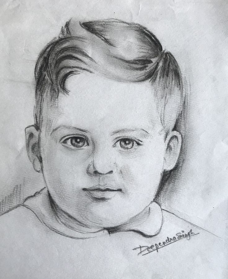 735x900 Child Face Painting - Child Face Drawing