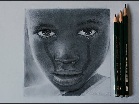 480x360 Drawing A Realistic Face Of A Child Crying - Child Face Drawing