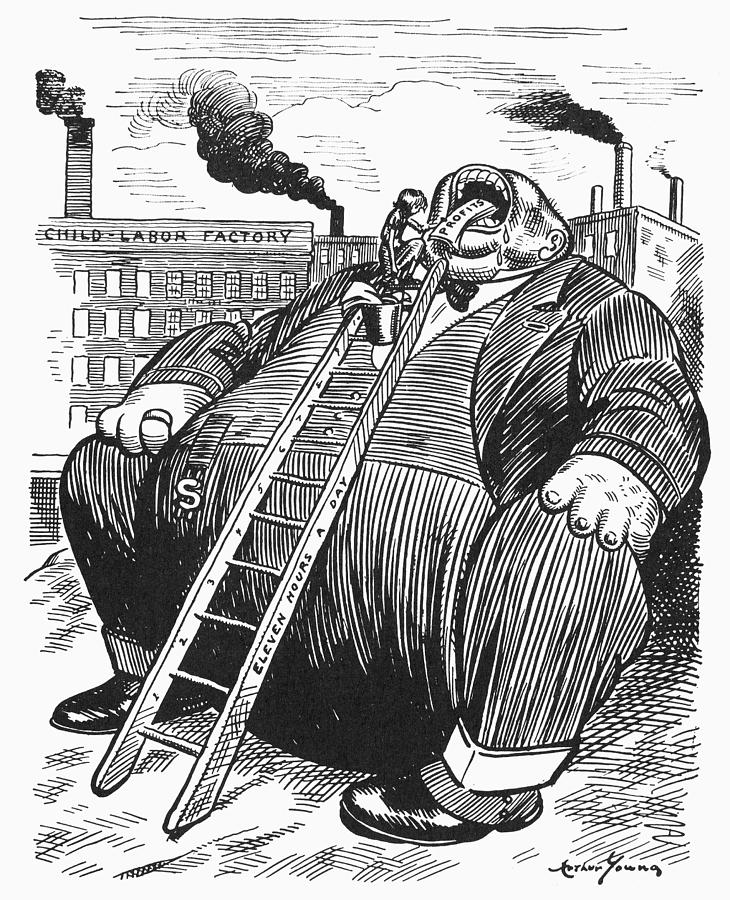 730x900 child labor cartoon, painting - Child Labor Drawing