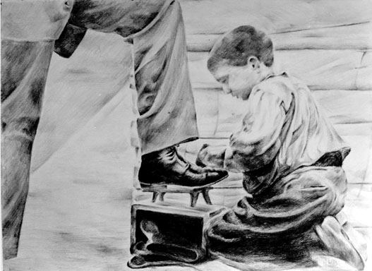 527x384 child labor, graphite drawing on paper - Child Labor Drawing