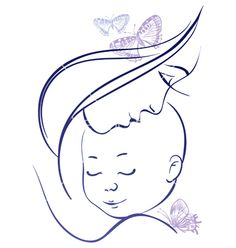 236x248 Mother Child Line Drawings God Quilling, I Will Learn This - Child Line Drawing