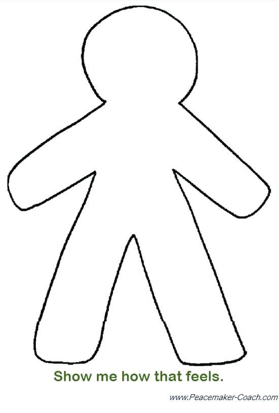 550x813 large human body outline boy and girl human body outline large - Child Outline Drawing