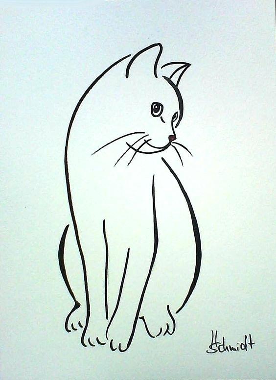 564x776 Outline Of Cat Face Drawing Template At A Child - Child Outline Drawing