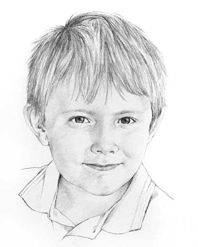 409x510 Child Pencil Portrait Drawing - Child Portrait Drawing