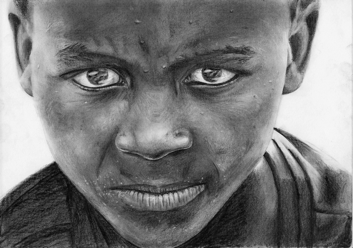 1199x845 How To Draw Portraits - Child Portrait Drawing