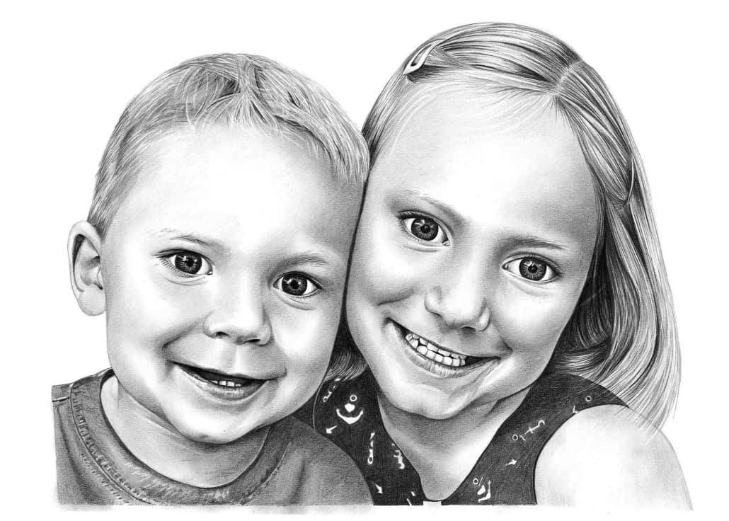 1030x736 Kids Portraits - Child Portrait Drawing