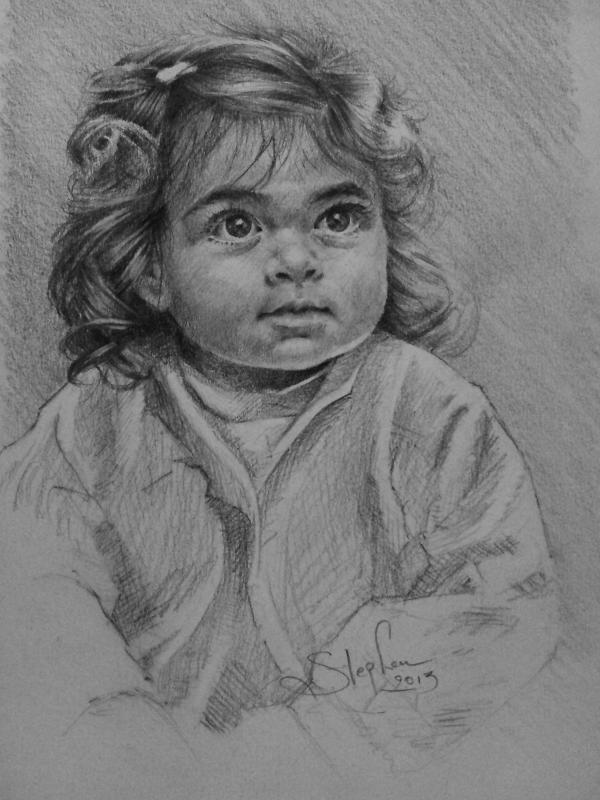 600x800 Latest Child Portrait Drawing - Child Portrait Drawing