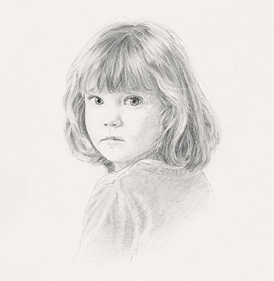 400x411 Portrait Artist Anna Bregman - Child Portrait Drawing