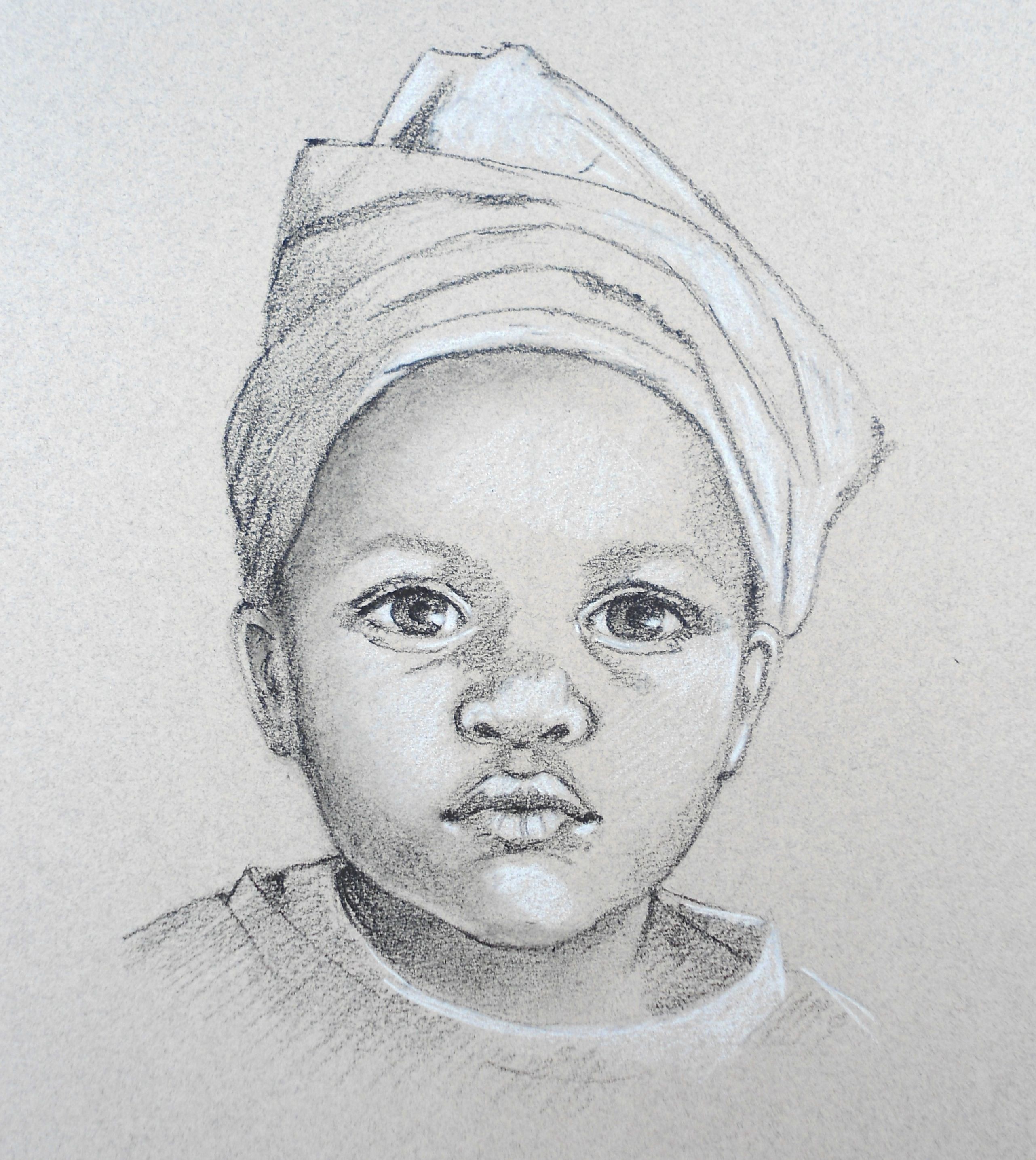2563x2869 Portrait Of A Child From Carole Massey's 'how To Draw Portraits - Child Portrait Drawing