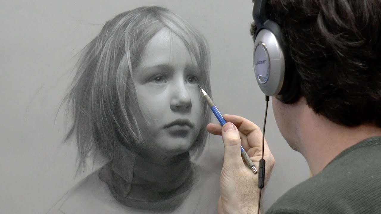 1280x720 Static Portrait Drawing Of A Child, Part - Child Portrait Drawing