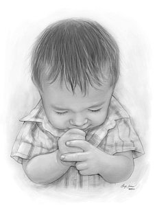 229x300 Child Praying Art Fine Art America - Child Praying Drawing
