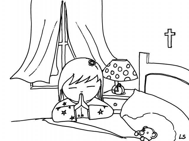 640x480 Please Clipart Child Prayer - Child Praying Drawing