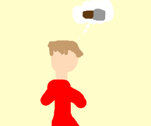 300x250 child thinking about giant chocolate bars drawing - Child Thinking Drawing