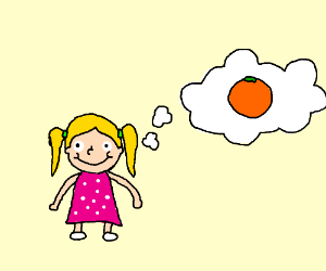300x250 Child Thinking About Oranges Drawing - Child Thinking Drawing