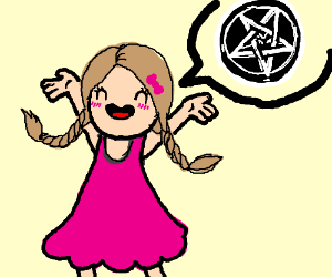 300x250 Happy Child Thinking About Satanism Drawing - Child Thinking Drawing