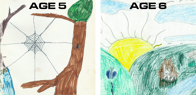673x326 drawing evolution from childhood till the art academy - Childhood Drawing