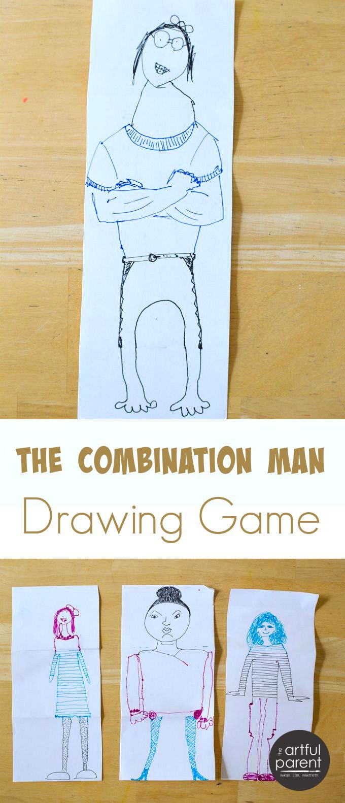 680x1582 the exquisite corpse drawing game - Children Drawing Games
